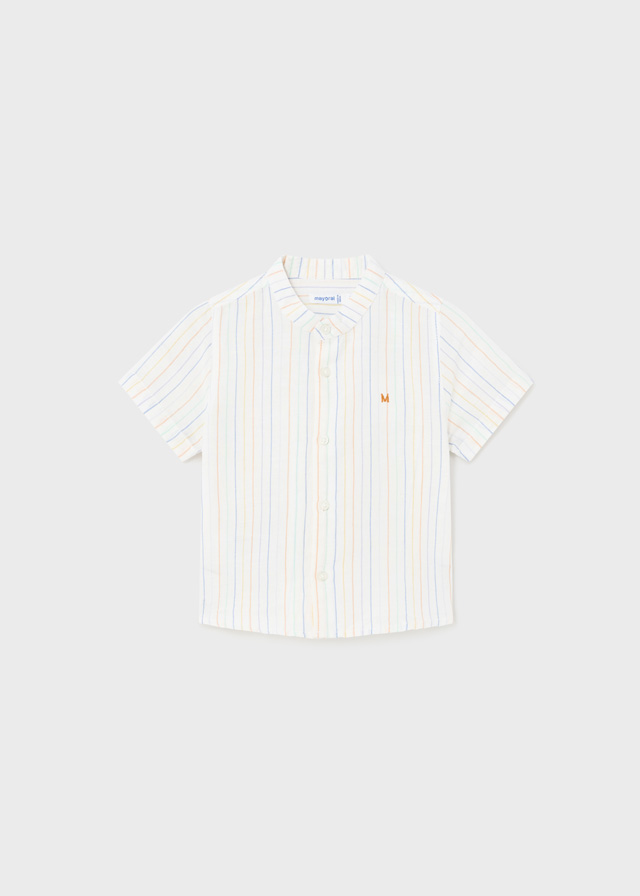 LINEN COLLARLESS S/S POLO - Image 3