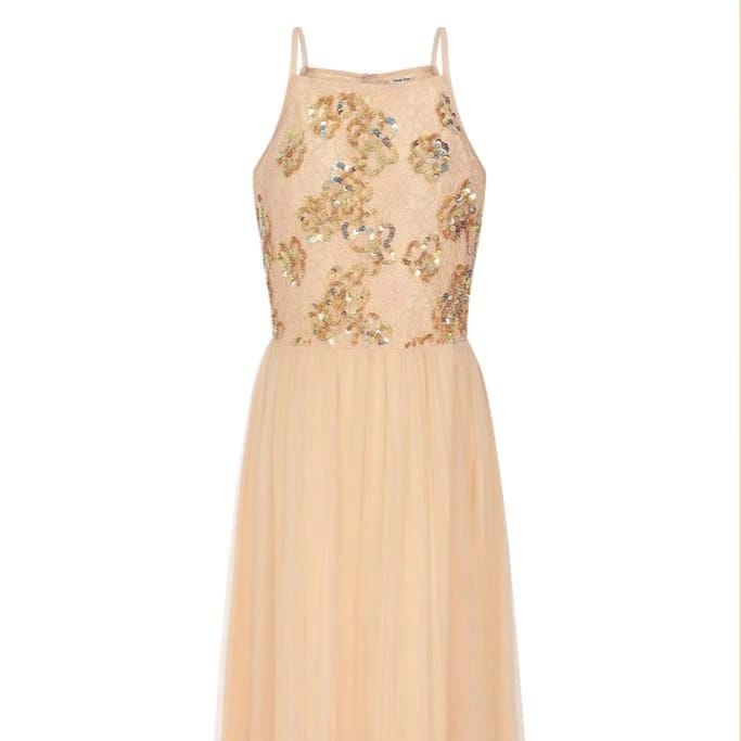 Nola Sequin Bodice Dress with Tiered Skirt