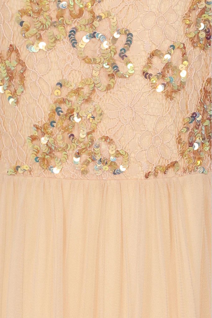 Nola Sequin Bodice Dress with Tiered Skirt - Image 2