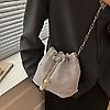RHINESTONE CHAIN SILVER BUCKET BAG - Image 2
